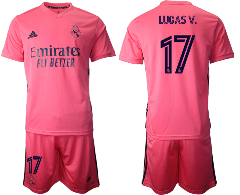 Men 2020-2021 club Real Madrid away #17 pink Soccer Jerseys->->Soccer Club Jersey